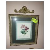 PAIR OF FRAMED FLORAL PRINTS, 19 IN X 21 IN