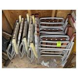 GROUP OF FOLDING METAL ROCKING CHAIRS