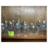 TOP SHELF HALL CLOSET, GLASS LAMP SHADES