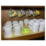 GROUP OF MISC COFFEE MUGS, CHICKEN THEMED, SOME PF
