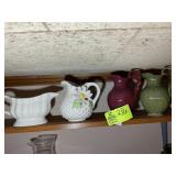 TOP SHELF INCLUDING PITCHERS, UP TO 8 IN