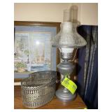 METAL OIL LAMP STYLE ELECTRIFIED TABLE LAMP AND ME