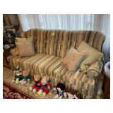 VINTAGE UPHOLSTERED SOFA, 84 IN LONG