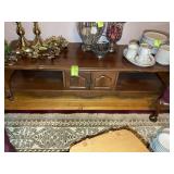 TWO DOOR WOODEN COFFEE TABLE, 64 IN X 21 IN X 17 I