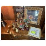 GROUP INCLUDING FRAMED MIRROR 14 IN SQ, HUMMING BI