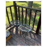 PAIR OF METAL PATIO CHAIRS