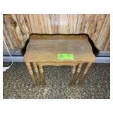 GROUP OF NESTING TABLES, 19 IN X 11 IN X 17 IN