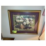 PAIR OF FRAMED FLORAL PRINTS, 26.5 IN X 22.5 IN