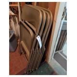 STORAGE ROOM UNDER CARPORT, GROUP OF 4 METAL FOLDI