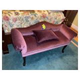 SMALL VINTGE SOFA BENCH, 50 IN LONG X 25 IN TALL