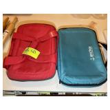 PAIR OF PYREX DISHES WITH CARRIERS