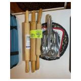 GROUP OF ROLLING PINS ETC