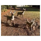 GROUP OF 4 CONCRETE DEER