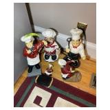 GROUP OF CHEF THEMED FIGURINES