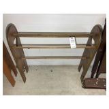 VINTAGE WOODEN QUILT RACK, 37 IN LONG
