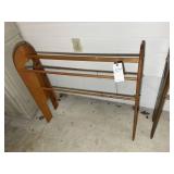 VINTAGE WOODEN QUILT RACK, 38 IN LONG