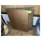 PAIR OF VINTAGE FOLDING TABLES, METAL AND WOOD FRA