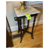 MARBLE TOP PLANT STAND 14 IN SQ X 29 IN TALL