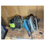 PAIR OF CIRCULAR SAWS, BLACK AND DECKER AND MAKITA