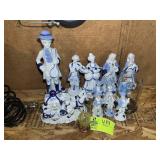 GROUP OF DECORATIVE FIGURINES, 3 IN UP TO 12 IN