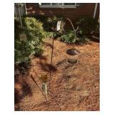 GROUP INCLUDING SHEPARDS HOOK, BIRD FEEDER, WIND C