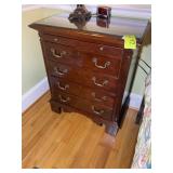 5 DRAWER WOODEN NIGHT STAND, 28 IN X 16 IN X 34 IN