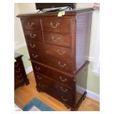 7 DRAWER WOODEN CHEST OF DRAWERS, 42 IN X 20 IN X