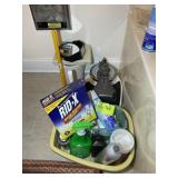 MISC GROUP IN HALL BATH INCLUDING, CLEANING SUPPLI