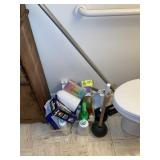 GROUP OF CLEANING ITEMS AND SOAPS
