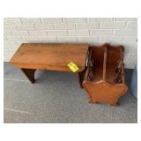 WOODEN BENCH 30 IN X 11 IN X 17