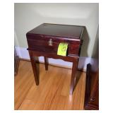 WOODEN DECORATIVE STORAGE BOX ON LEGS, 14 IN X 10