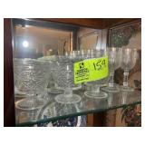 GROUP OF SHERBERT GLASSES AND STEMMED GLASSWARE