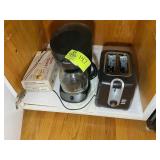 KITCHEN APPLIANCES ONCLUDING ELECTRIC KNIFE, COFFE
