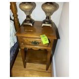 ONE DRAWER NIGHT STAND, 16 IN X 14 IN X 27 IN
