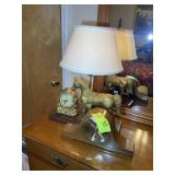 GROUP INCLUDING SPARTUS MANTLE CLOCK 7 IN TALL AND
