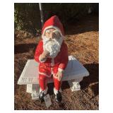 CONCRETE GNOME/SANTA, APPROX 28 IN TALL