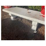 3 PC CONCRETE BENCH, 58 IN X 16 IN X 17 IN