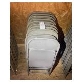 GROUP OF 10 METAL FOLDING CHAIRS