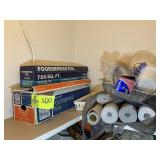 TOP SHELF PANTRY TO PARTIAL BOXES OF FOIL AND SHEL