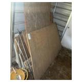 GROUP OF MISC LUMBER, 2X4, PLYWOOD, ETC
