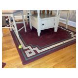 BURGANDY AREA RUG 66 IN X 93 IN