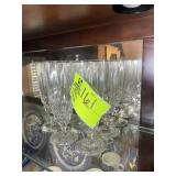 GROUP OF STEMMED WATER GLASSES