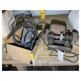 GROUP INCLUDING BENCH GRINDER, MOTOR, LIGHT CONTRO