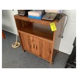 2 DOOR ROLLING CART 28 IN X 18 IN X 34 IN