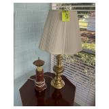 PAIR OF TABLE LAMPS 31 IN AND 16 IN TALL