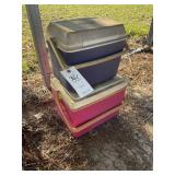 GROUP OF COOLERS, RUBBERMAID 5 GALLON WATER COOLER