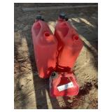 GROUP OF GAS CANS