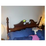FULL SIZE 4 POST WOOD BED, HEADBOARD, FOOTBOARD RA