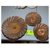 GROUP OF COPPER COLOR WALL ART