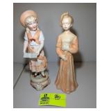 PAIR OF VINTAGE PORCELAIN FIGURINES APPROXIMATELY